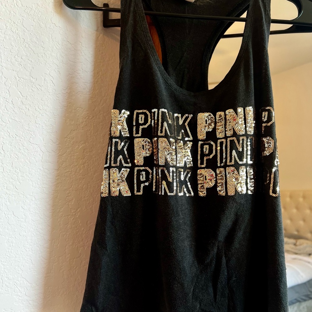 PINK Victoria's Secret Black Tank Top